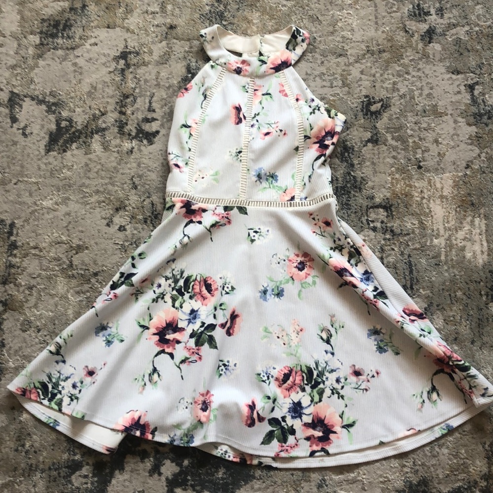 floral patterned halter dress